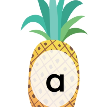 pineapple alphabet lowercase letters