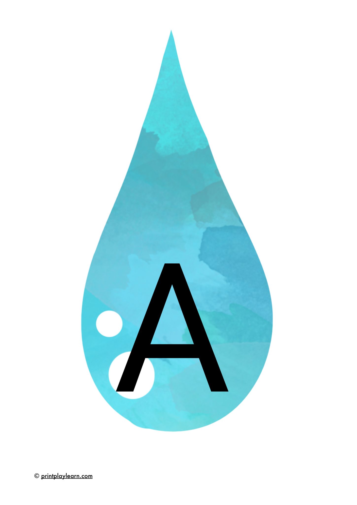Water droplets AZ .?!' Printable Teaching Resources Print Play Learn