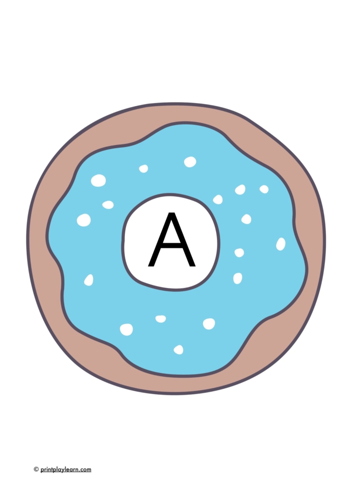 doughnuts display lettering for the classroom alphabet a-z