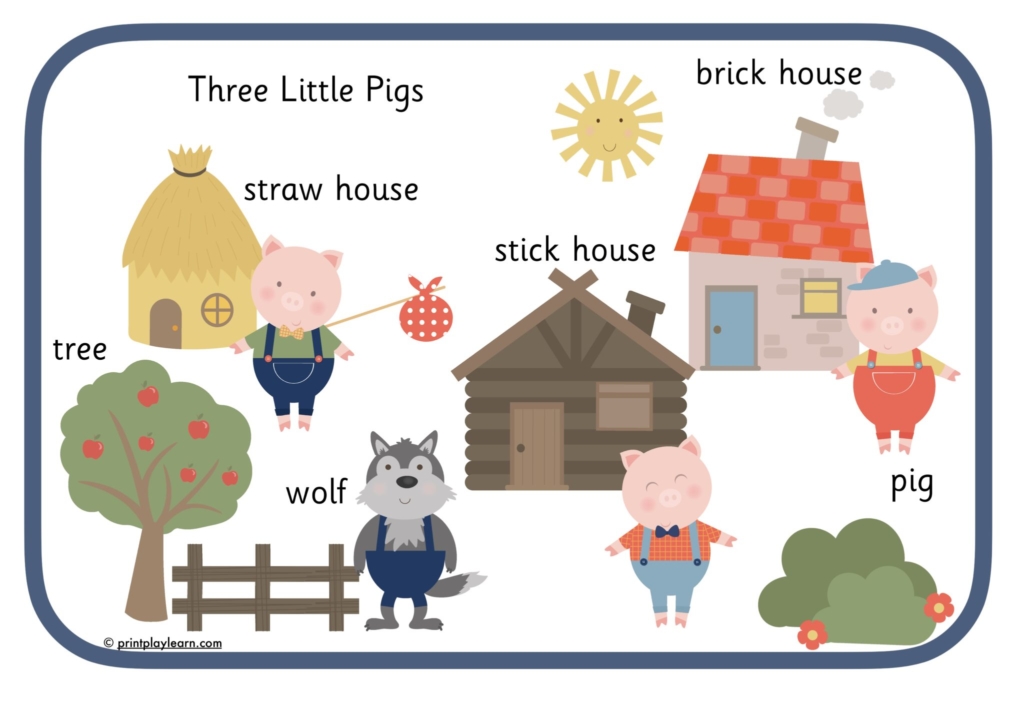three little pig word mat