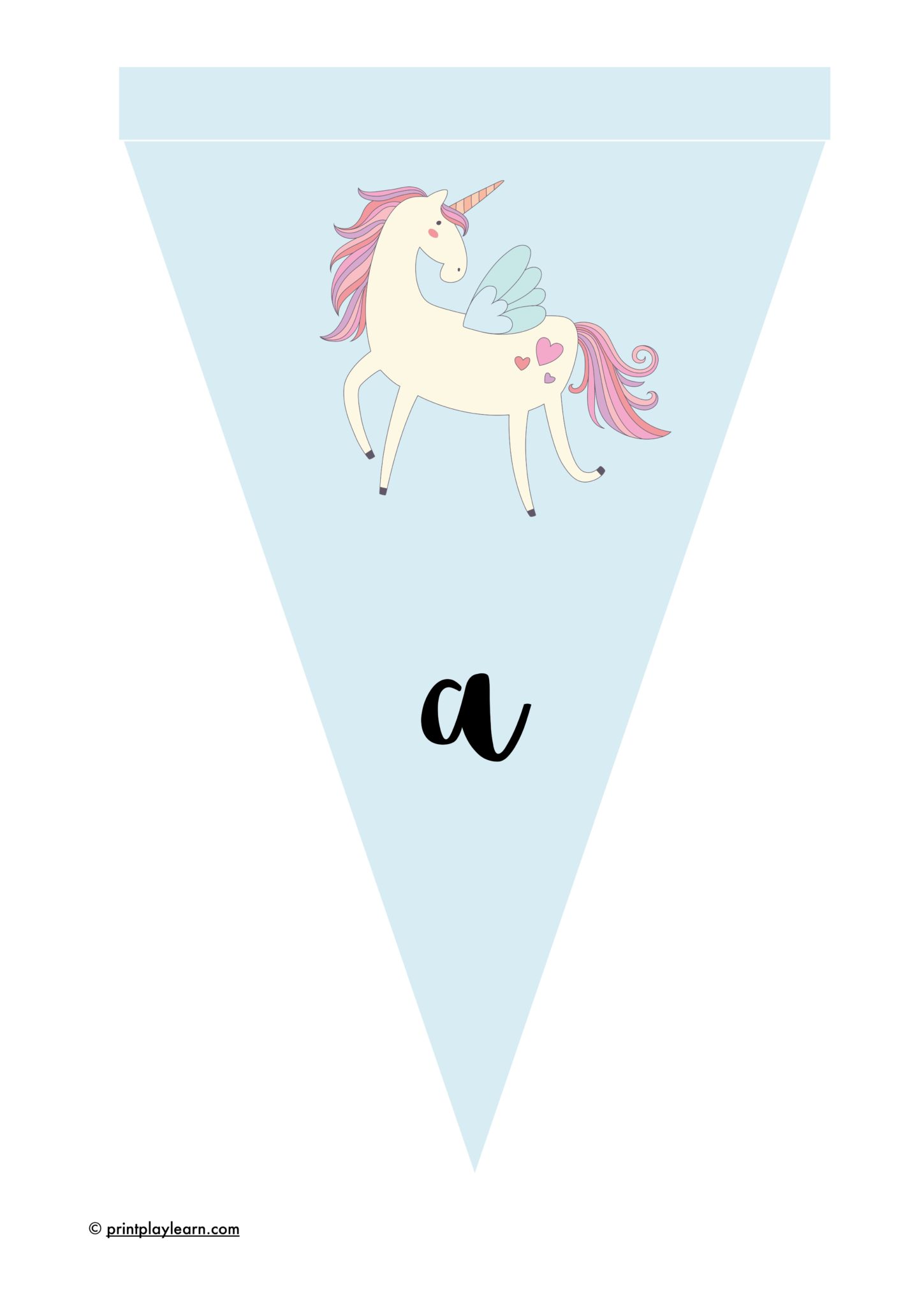 Unicorn Alphabet a-z lower case lettering - Printable Teaching ...