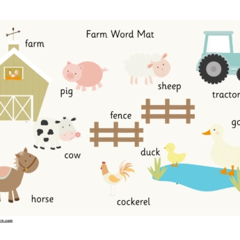 EYFS farm word mat