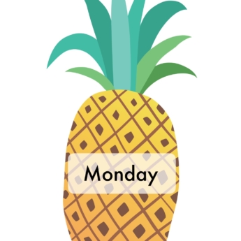 days of the week posters for the classroom pineapples