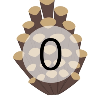 0-30 number line for mud kitchen pinecone