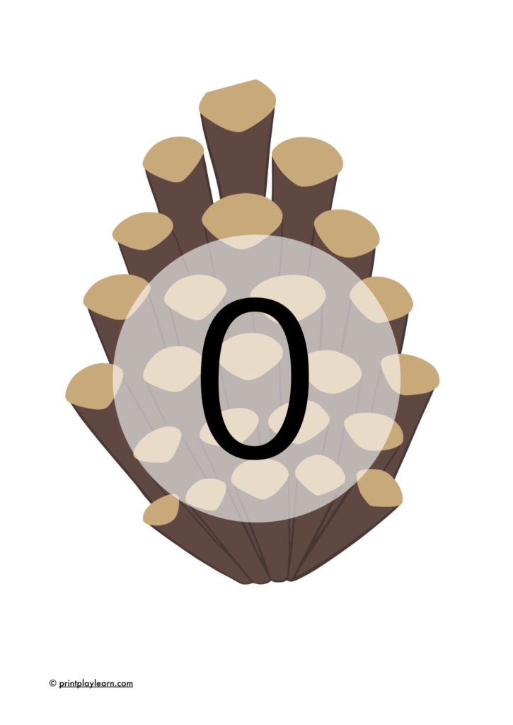 0-30 number line for mud kitchen pinecone