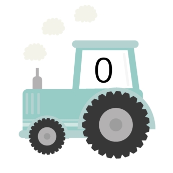 tractor number posters 0-10