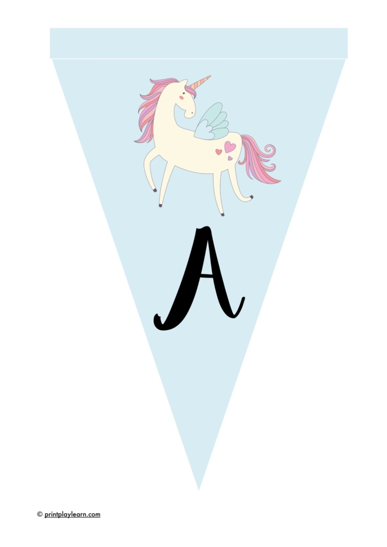 Unicorn Alphabet A-Z capital letters - Printable Teaching Resources ...