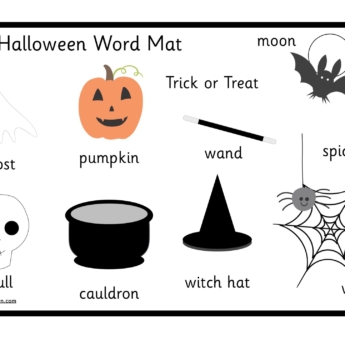 EYFS halloween word mat