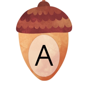 acorn display lettering alphabet a-z