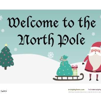 north pole EYFS role play area Christmas