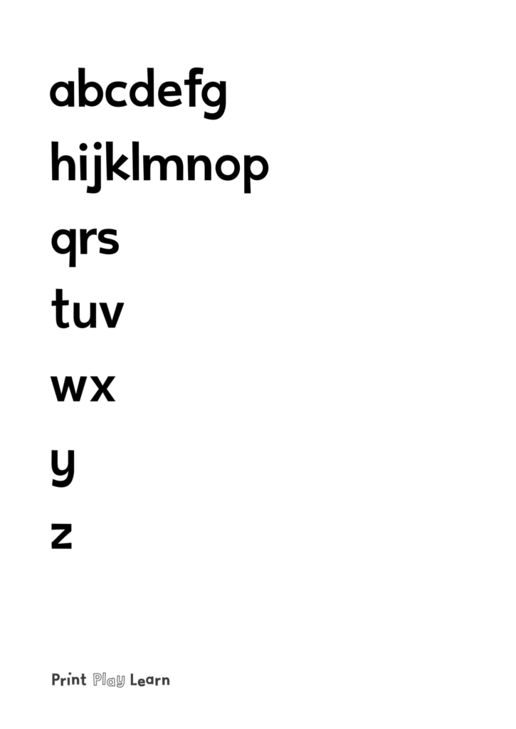 alphabet song print singalong eyfs