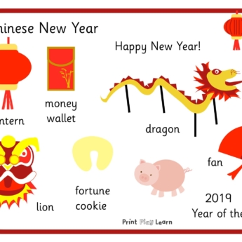 Chinese new year word mat 2019 early years EYFS