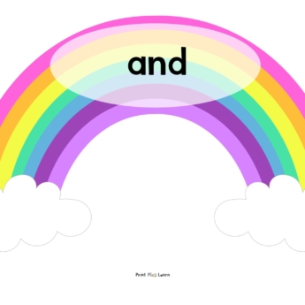 conjunctions rainbow display primary