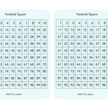 hundred square maths