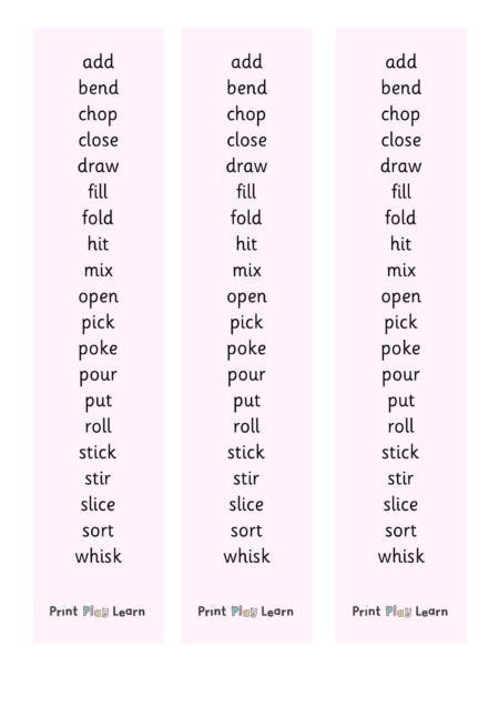 Imperative Verbs - bossy verbs - Printable Teaching Resources - Print ...