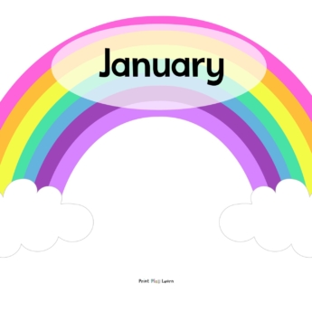 rainbows with months of the year on