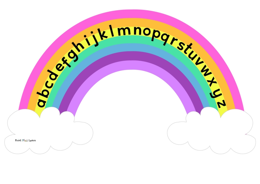 rainbow alphabet lower case