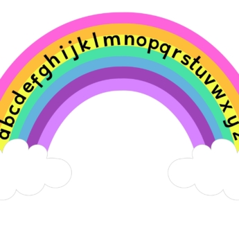 rainbow alphabet lower case