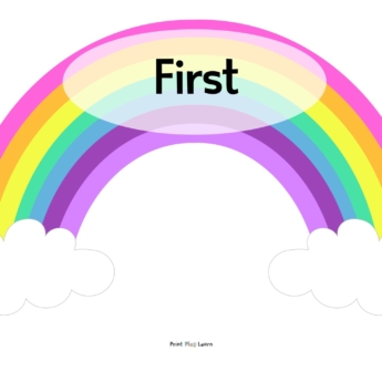 time connectives rainbow display primary