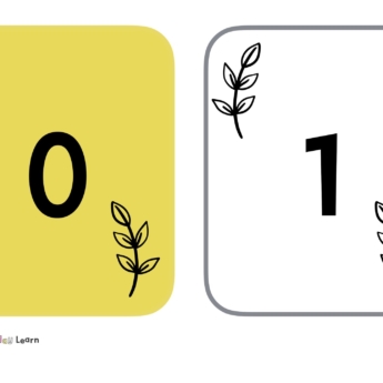 yellow flashcards one yellow one plain odd even numbers