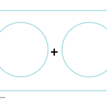 addition mat two circles and addition sign for objects to be placed and added total EYFS KS1 maths