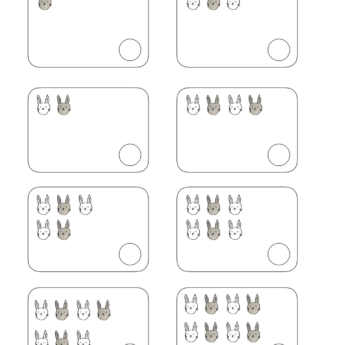 counting rabbits for children in squares supporting maths EYFS