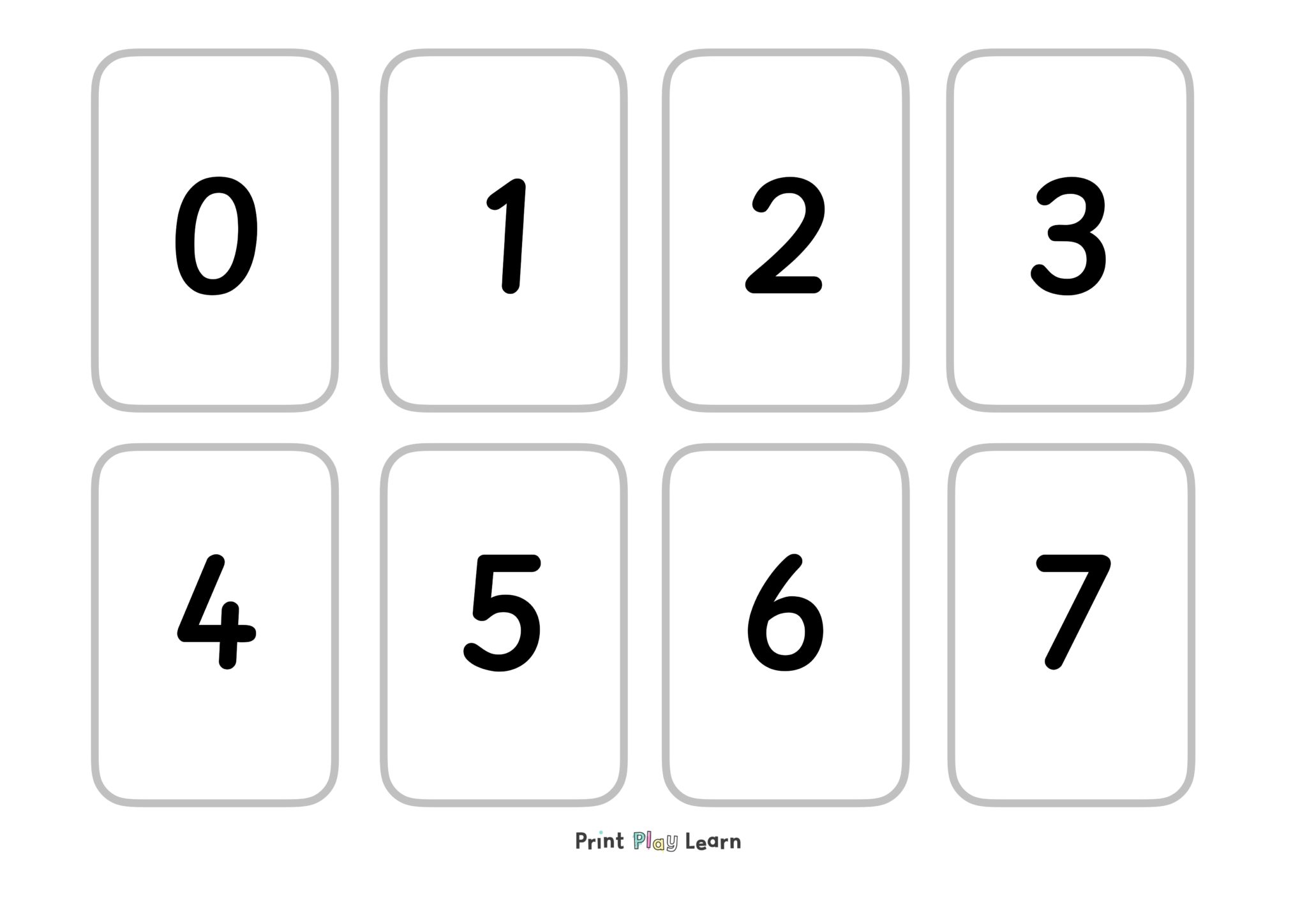 Quick print number cards 0-30 - Printable Teaching Resources - Print Play  Learn