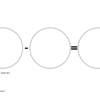 subtraction mat 3 circles minus sign maths for EYFS key stage one