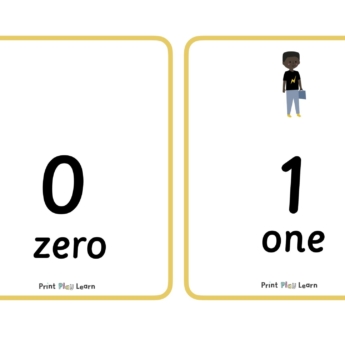 yellow border with a number written and a digit primary school math maths