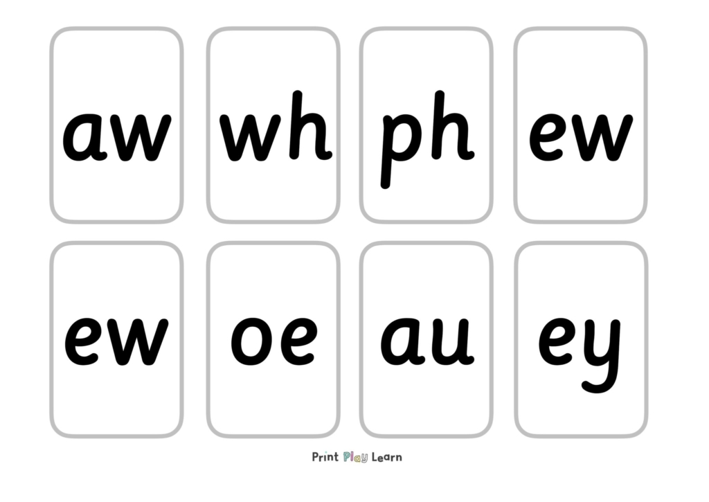 Phonics Flash Cards Printable