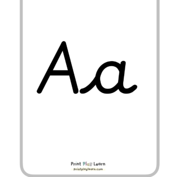 cursive alphabet capital letter lowercase letter printplaylearn