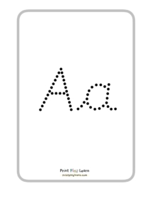 Dotted tracing alphabet posters or flashcards - Printable Teaching