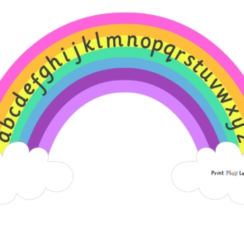 montessori font alphabet rainbow print play learn