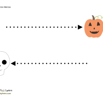 halloween cutting practise print play learn straight dotted line