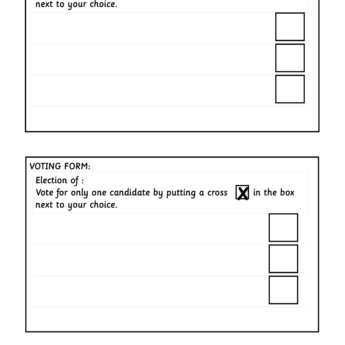 blank outline voting form eyfs print play learn