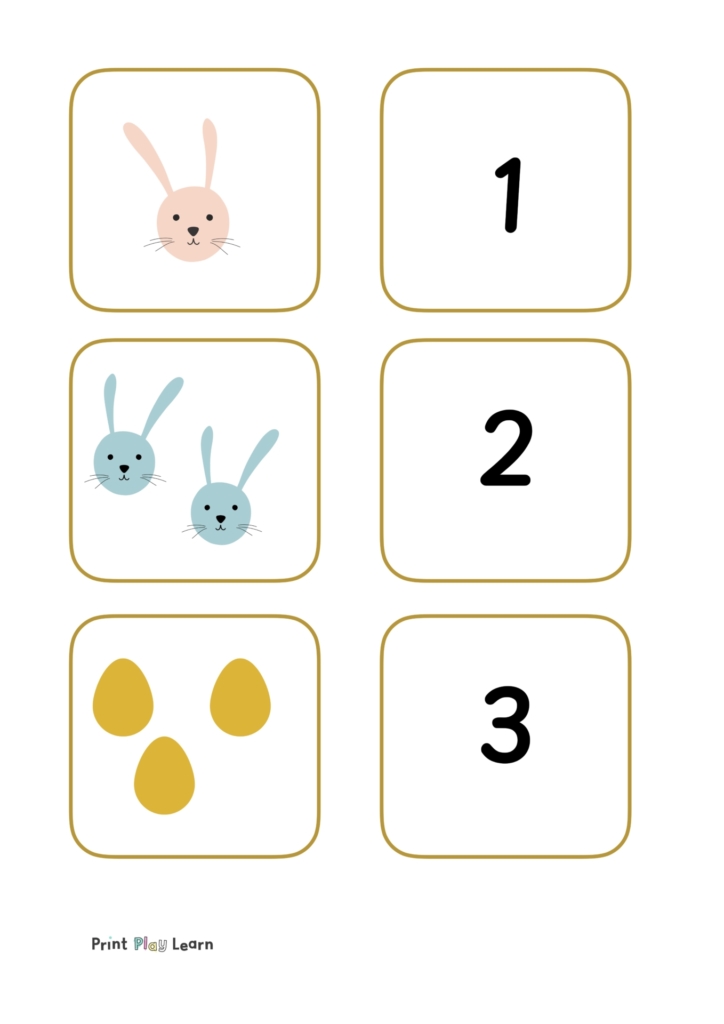 easter print play learn maths counting activity