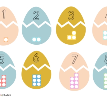 Easter numicon number activity matching activity or display print play learn