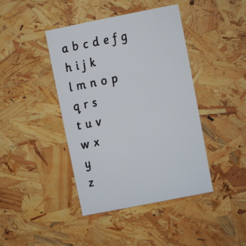 printplaylearn white paper with black montessori font