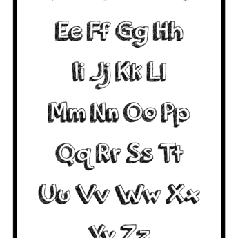 print play learn Colour your own upper lower case alphabet