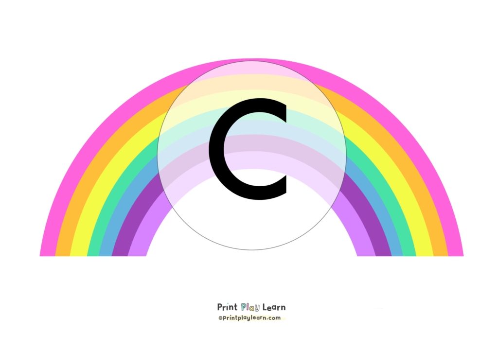rainbow banner lettering printplaylearn