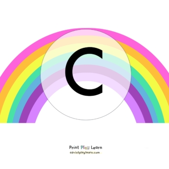 rainbow banner lettering printplaylearn