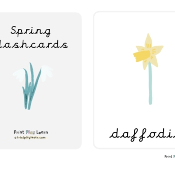 Spring flashcards printplaylearn