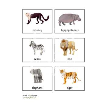 animals ink and tot print play learn montessori