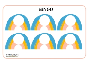 Blank Bingo Cards Rainbow Design - Printable Teaching Resources - Print ...