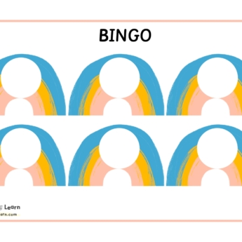 blank bingo boards to use in an early years year one classroom