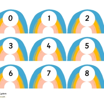 rainbow number cards 0-35 printplaylearn