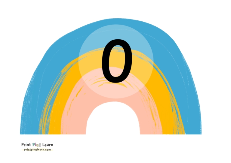 rainbow number line 0-10 - Printable Teaching Resources - Print Play Learn