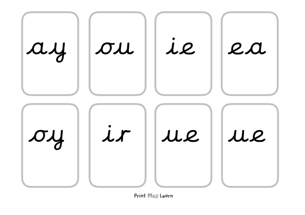 phonics phase 5 letters and sounds cursive printplaylearn