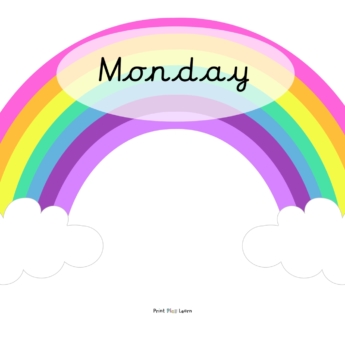 days of the week rainbow cursive printplaylearn-1