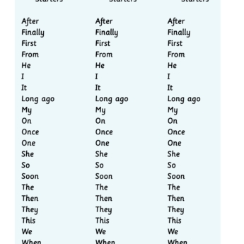 sentence starters montessori font